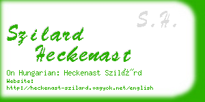 szilard heckenast business card